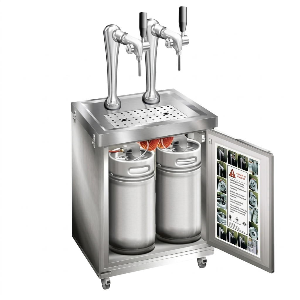 Leih-Bierzapfanlage David – 2 Zapfhähne (40 Liter)
